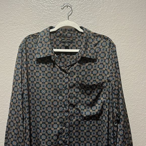 Banana Republic Black and Gray Patterned Maxi Dress - Picture 8 of 10